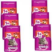 Whiskas 6x 1+ Adult Katten Droogvoer Rund 1,9 Kg
