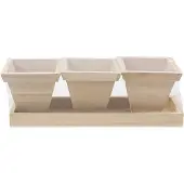 Packlinq Bloempotten set, afm 27x9x9 cm, 1 set