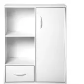 CALICOSY - Opbergrek met 2 vakken 1 lade en 1 kast 62x30x80cm
