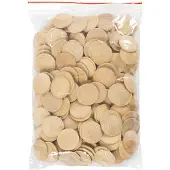 Packlinq Houten knopen, d: 30 mm, dikte 6 mm, china berry, 150stuks