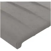 vidaXL Hoofdborden 160x5x78/88 cm fluweel lichtgrijs