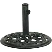 vidaXL - Parasolvoet - 44x44x31 - cm - gietijzer - groen