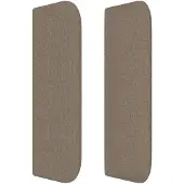 vidaXL Hoofdbord met randen 163x16x78/88 cm stof taupe