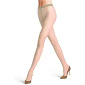 Falke Body Chain 12 DEN ultra transparent materiaal transparent 12 DEN Panty dames wit - maat S