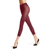 Falke Pure Matt eenkleurig materiaal halfdoorzichtig 50 DEN legging dames rood - maat L