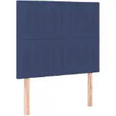 vidaXL Hoofdbord LED 90x5x118/128 cm stof blauw