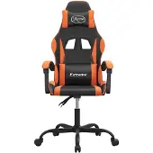vidaXL Gamestoel kunstleer zwart en oranje