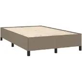 vidaXL Bedframe zonder matras 120x190 cm stof taupe