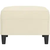 vidaXL Voetenbank 70x55x41 cm kunstleer crèmekleurig