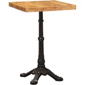 vidaXL Bistrotafel 50 x 50 x 76 cm Massief Mango Hout Bruin Vierkant