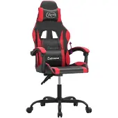 vidaXL Gamestoel kunstleer zwart en rood