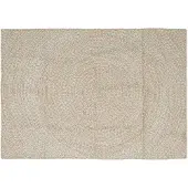vidaXL Gebied Tapijt Natuurlijk en Wit 120 x 170 cm Jute
