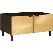 vidaXL Salontafel Zwart en Goud 80 x 50 x 40 cm Bewerkt hout