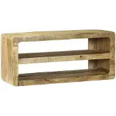 vidaXL TV Kast met plank Bruin 80 x 32 x 36 cm Massief mangohout