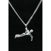 MOOYE ® - Collectie Zilveren Zwemmer ketting hanger