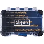 Scheppach HSS Borenset HSS15 - 15-delig - Ø1,5–10 mm - Geschikt voor boren in o.a. hout, kunststof en metaal