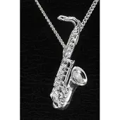 MOOYE ® - Collectie Zilveren Saxofoon tenor ketting hanger