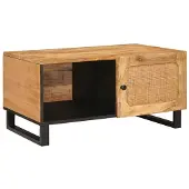 vidaXL Salontafel Naturel 80 x 50 x 40 cm Massief Mango Hout