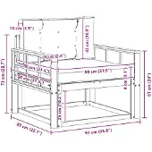 vidaXL Buiten Midden Sofa Naturel