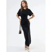 Busem Effen Mouwloze Bodycon Midi Jurk