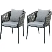 Axi Faye Stoelen Antraciet – Set 2 stuks