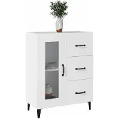 vidaXL Dressoir 69,5x34x90 cm bewerkt hout wit