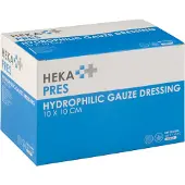 Heka Pres Hydrophilic Gauze Dressing 10 x 10 cm 12 Lagen | 100 stuks