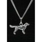 MOOYE ® - Collectie Zilveren Kleine munsterlander - heidewachtel ketting hanger - klein