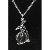 MOOYE ® - Collectie Zilveren Zwanen verliefd ketting hanger