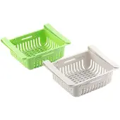 InnovaGoods Verstelbare Opbergoplossing - - Friwer - Pack van 2 - Aanpasbare Lengte 20-28 cm - Wit