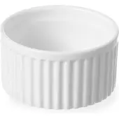 Hendi Wit Geribbelde Ramekin Porselein 9x5cm | 6 stuks