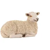 Gerkimex Liggend Schaap 12x6x7cm Wit wit Polyresin Decoratief beeld of figuur