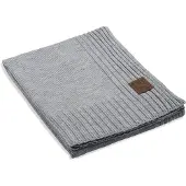 Knit Factory Uni Plaid - Licht Grijs - 160x130 cm