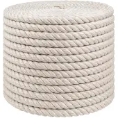 vidaXL Jute Touw 10 mm Wit 100% Tossa jute