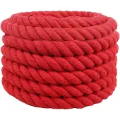vidaXL Katoenen Touw 36 mm 25 m Rood 100% katoen