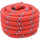 vidaXL Boottouw 5 mm 10 m Rood