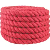 vidaXL Jute Touw 50 mm Rood 100% Tossa jute