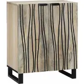 vidaXL Dressoir Wit 60 x 33,5 x 75 cm Massief Mango Hout