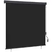 vidaXL Rolgordijn Antracietkleurig 180 x 250 cm Stof en Aluminium