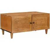 vidaXL Salontafel Lichtbruin 80 x 54 x 40 cm Bewerkt hout