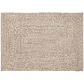 vidaXL Gebied Tapijt Natuurlijk en Wit 140 x 200 cm Jute
