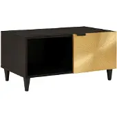 vidaXL Salontafel Zwart en Goud 80 x 50 x 40 cm Bewerkt hout