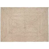 vidaXL Gebied Tapijt Natuurlijk en Wit 240 x 340 cm Jute