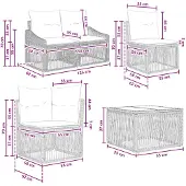 vidaXL Tuinset met 11 delen, grijs, polyrotan