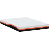 vidaXL Matras Wit en Zwart 140 x 200 cm Jacquard stof