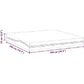 vidaXL Matras Wit en Grijs 180 x 200 cm Jacquard stof