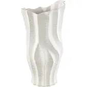 Ptmd Bloempot Merc - 16x15x31 cm - Keramiek - Wit