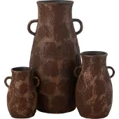 J-Line vaas Amphore terra - keramiek - bruin - large - 70 cm hoog