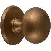 Hardbrass Voordeurknop Iris 72 mm | Mat Brons