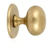 Hardbrass Voordeurknop Iris 72 mm | Messing Getrommeld